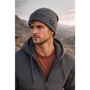 Smartwool Merino Wool Knit Beanie Gray Unisex One Size